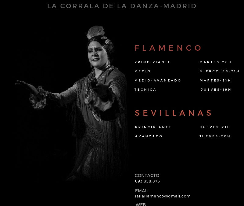 CLASES DE FLAMENCO Y SEVILLANAS – CURSO 2019-2020-MADRID